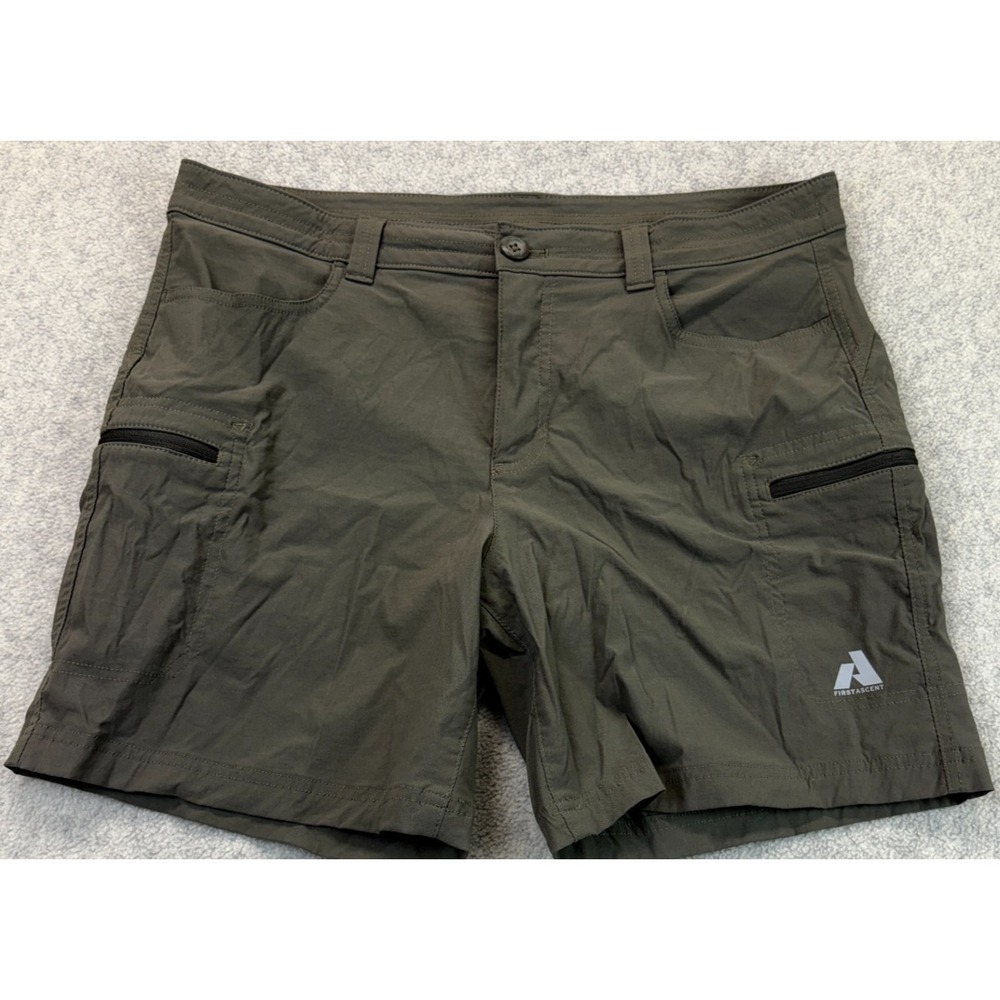 Eddie Bauer First Ascent Guide Pro Womens Hiking Cargo Trail Shorts Green 14